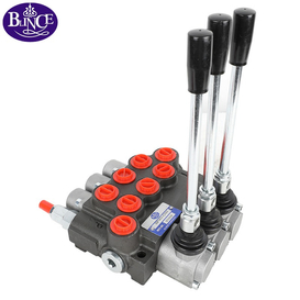 Three-handle monoblock directional valve with BLINCE marking